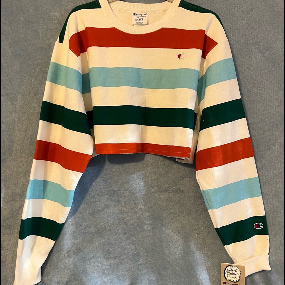 new champion cropped hoodie